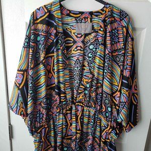 Melissa McCarthy 1x - Cinched, tie waist, batwing jacket